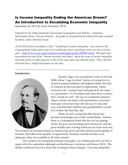 An Introduction to Escalating Economic Inequality