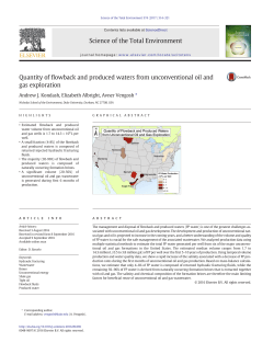 Quantity of flowback and produced waters from