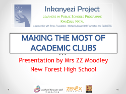 2011 NSC results of Inkanyezi learners