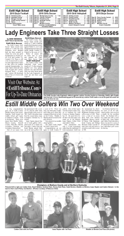 Lady Engineers Take Three Straight Losses Estill Middle Golfers