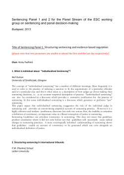 Individualised sentencing - University of Strathclyde