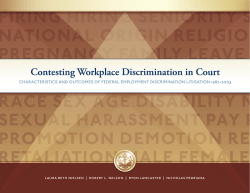 Contesting Workplace Discrimination in Court