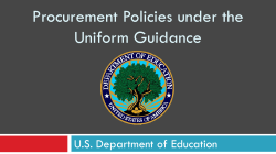 Federal Procurement Guidance USDOE