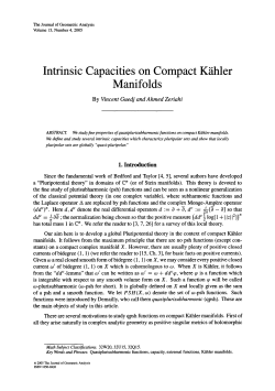Intrinsic capacities on compact K&auml;hler manifolds