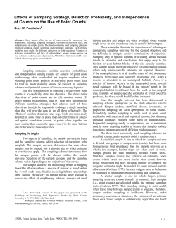 Effects of Sampling Strategy, Detection Probability, and