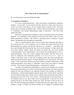 Who Wants to Be an Anthropologist?