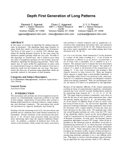 Depth First Generation of Long Patterns