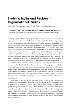 Studying Myths and Recipes in Organizational Studies