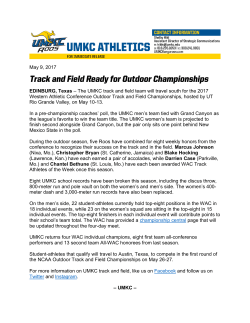May 9, 2017 EDINBURG, Texas &ndash; The UMKC track and field team