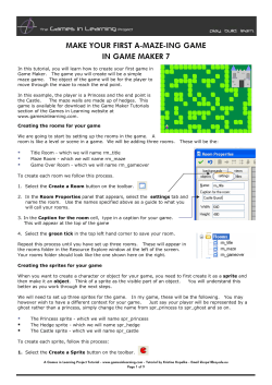 make your first a-maze-ing game in game maker 7