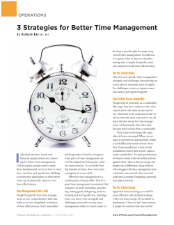 3 Strategies for Better Time Management