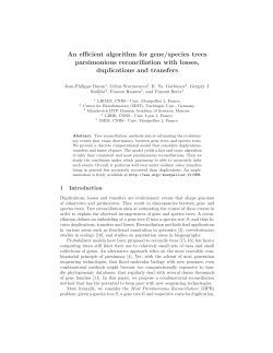 An efficient algorithm for gene/species trees parsimonious