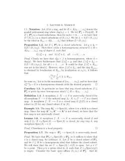 1. Lecture 6, March 6 1.1. Notation. Let A be a ring, and let R = A[x 0