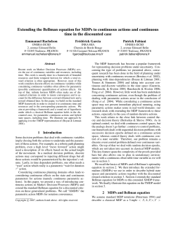 Extending the Bellman equation for MDPs to continuous actions and