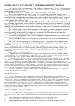 maxigesic `be in to win the chance to win $1million