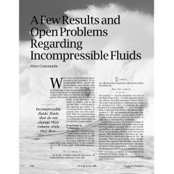 A Few Results and Open Problems Regarding Incompressible Fluids