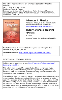 Theory of phase-ordering kinetics - institute for theoretical physics