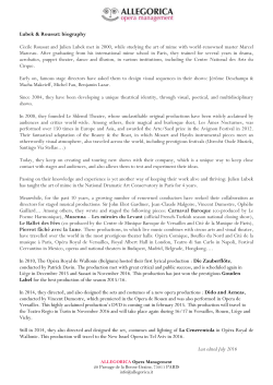 ALLEGORICA represents in general management the following artists: