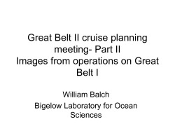 Great Belt II cruise planning meeting