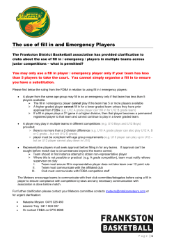 The use of fill in and Emergency Players