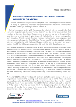 MotoGP 2016 - Motegi sees Marquez crowned first Michelin world