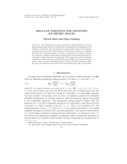 REGULAR VARIATION FOR MEASURES ON METRIC SPACES