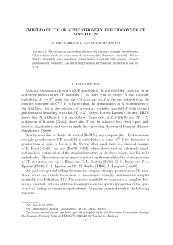 EMBEDDABILITY OF SOME STRONGLY PSEUDOCONVEX CR
