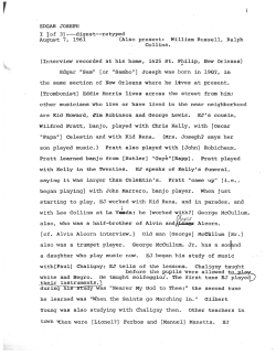 white and Negro. He taught solfeggio/. The first tune EJ played^)