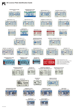 BC Licence Plate Identification Guide