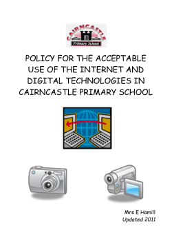 policy for the acceptable use of the internet and digital technologies
