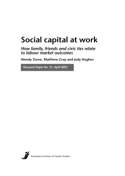 Social capital at work - Research paper - Publications