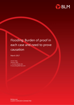 Flooding: Burden of proof in each case and need to prove causation