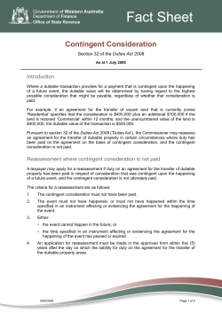 Contingent Consideration