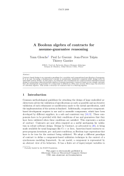 A Boolean algebra of contracts for assume-guarantee reasoning