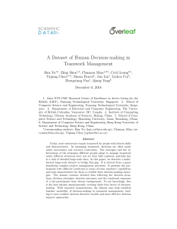 A Dataset of Human Decision-making in Teamwork Management