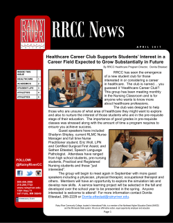 Healthcare Career Club Supports Students` Interest in a Career