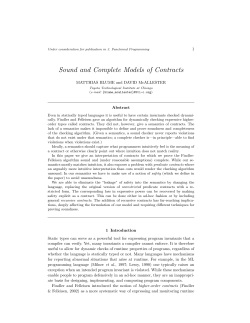 Sound and Complete Models of Contracts