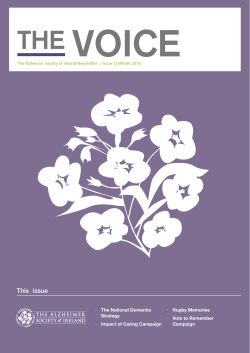 The Voice, Winter 2016 - Alzheimer Society of Ireland