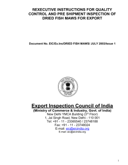 Exct. Inst.Dry fish Maws with Annex