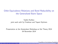 Orbit Equivalence Relations and Borel Reducibility on the