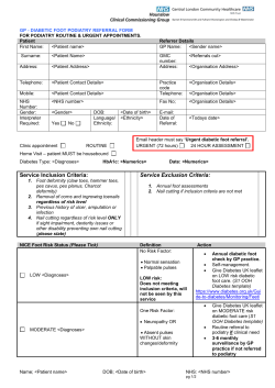 podiatry referral form