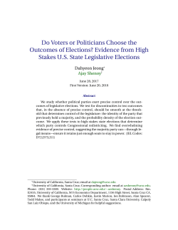 Do Voters or Politicians Choose the Outcomes of Elections