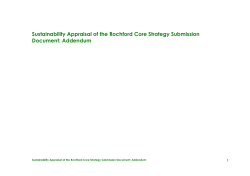 Sustainability Appraisal of the Rochford Core Strategy Submission