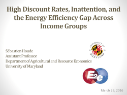High Discount Rates, Inattention, and the Energy Efficiency Gap