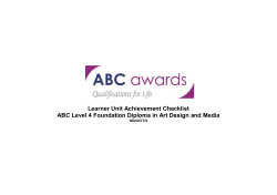 Learner Unit Achievement Checklist