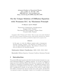 On the Unique Solution of Diffusion Equation with