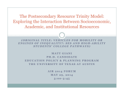 The Postsecondary Resource Trinity Model