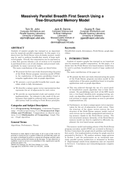 Massively Parallel Breadth First Search Using a Tree