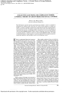 Collective Sanctions and Compliance Norms: A Formal Theory of
