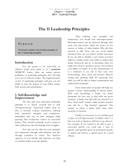 The 11 Leadership Principles